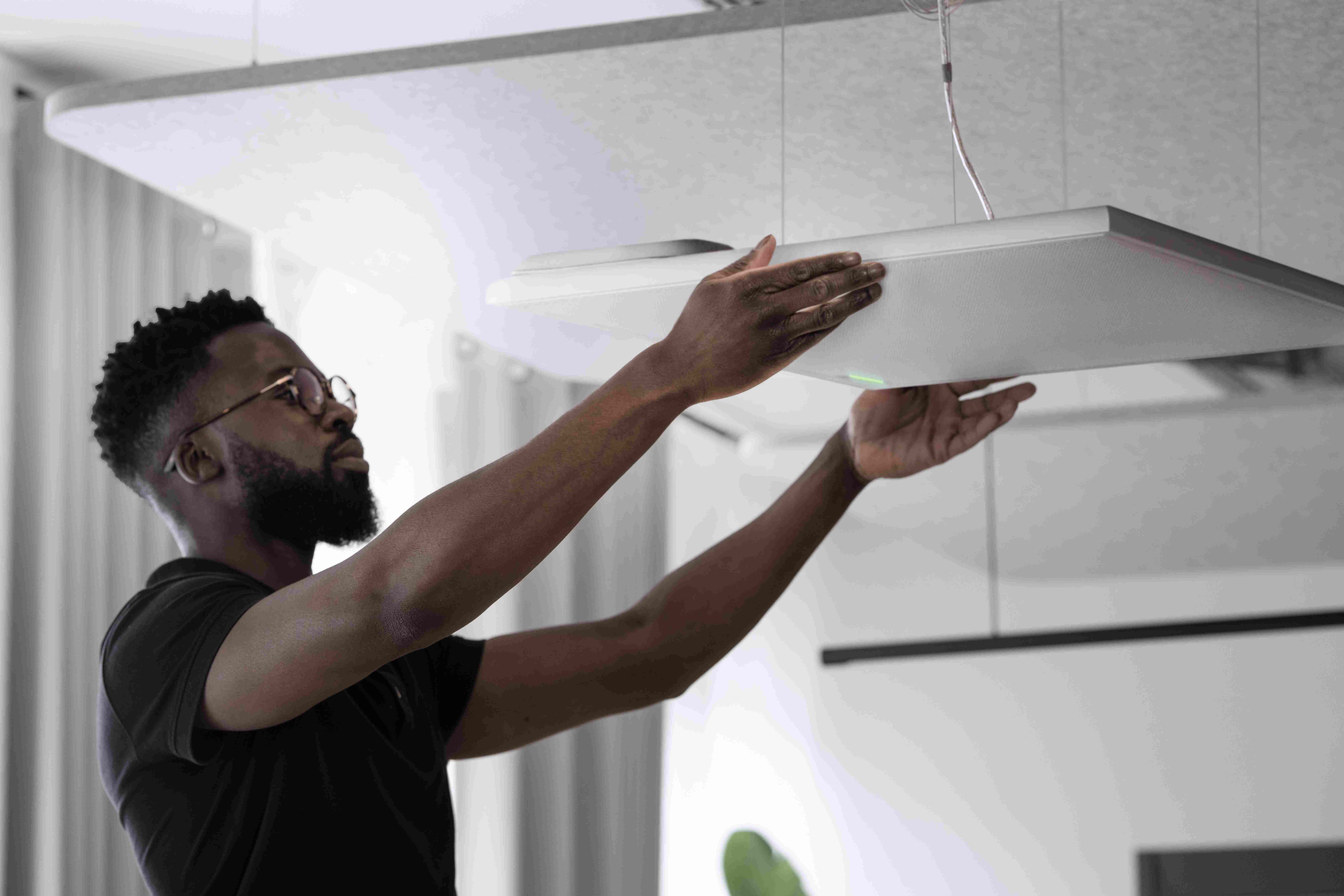 Shure ceiling microphone installation